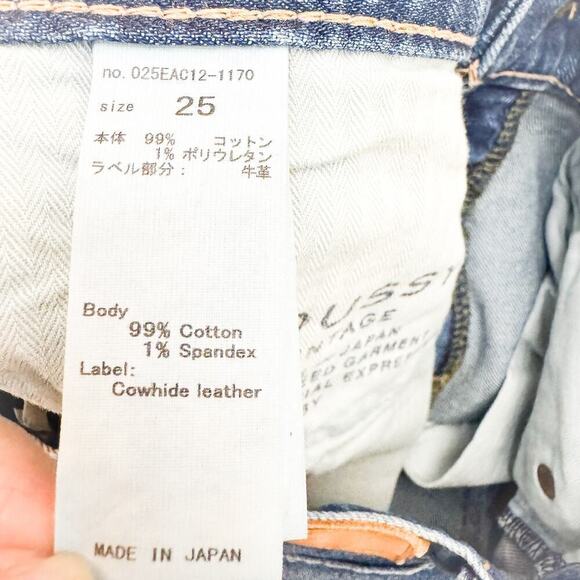 Moussy Vintage Medium Wash Raw Hem Denim Skinny Jeans 025EAC12-1170 Size 25 - Picture 8 of 11